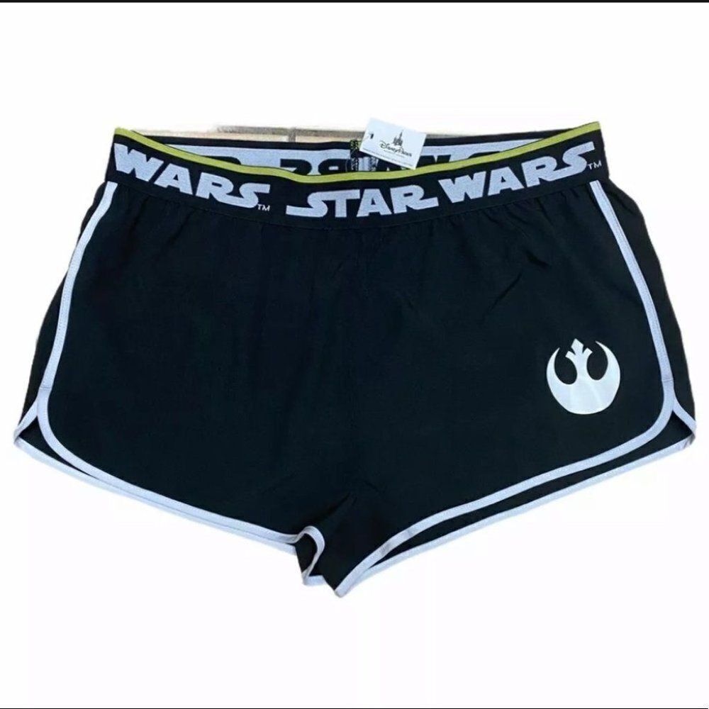 Disney Parks Women’s‎ Star Wars Rebel Logo Running Shorts Lounge RARE World NEW